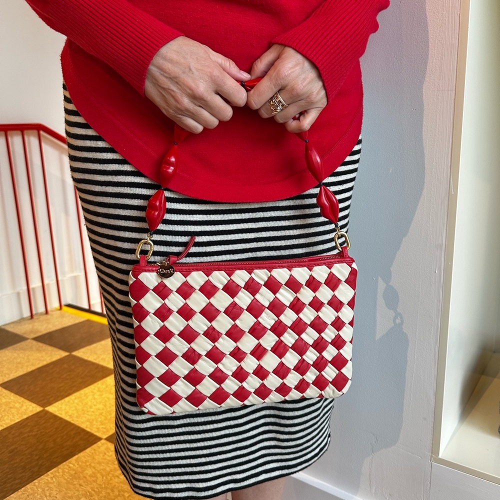 NWT Clare V. Woven Flat Clutch with Tabs - Picture 3 of 9